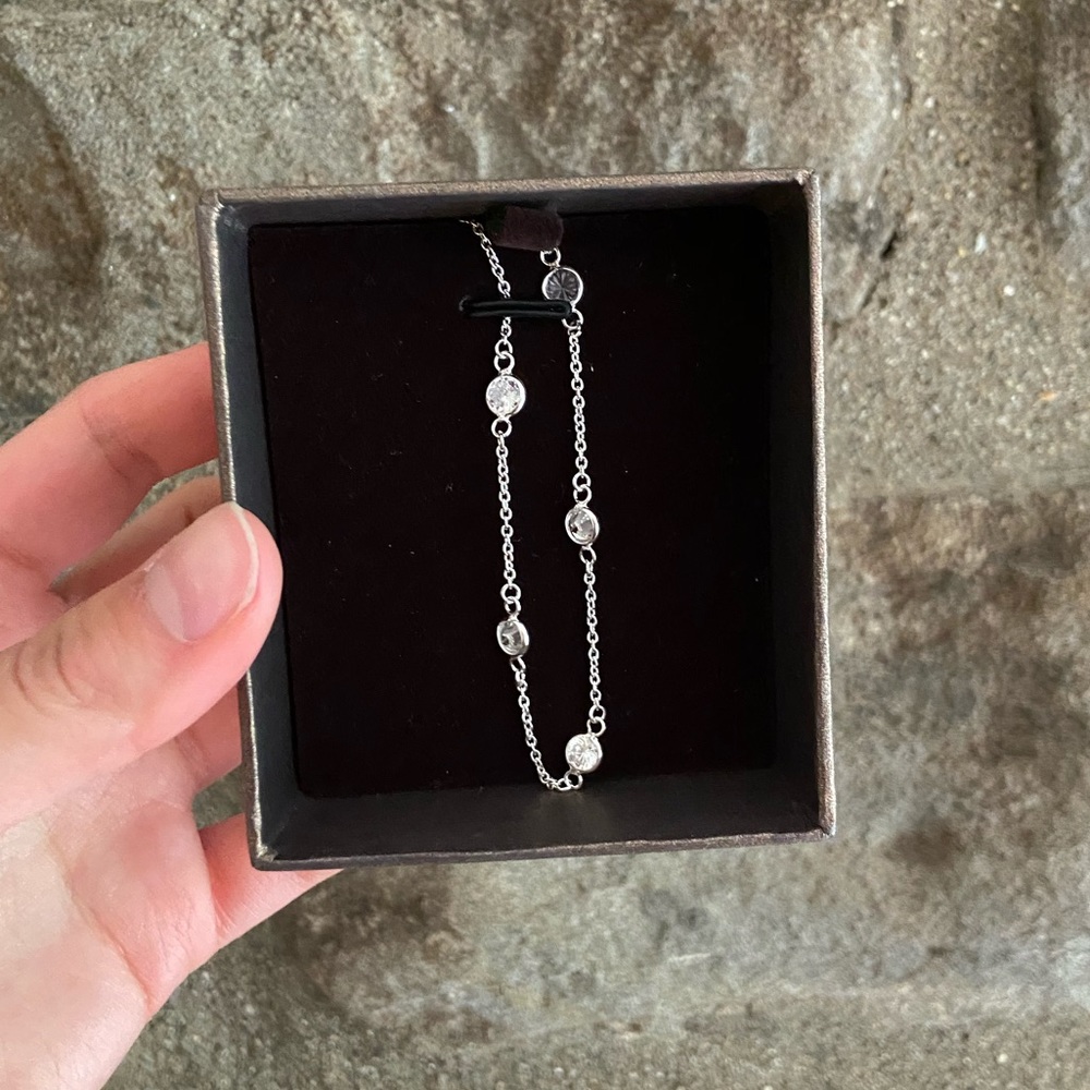 Sterling Silver and Diamond Cara Necklace - Picture 1 of 6